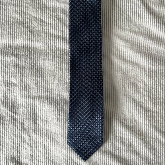 Simons Neck Tie Blue 100% Silk - Picture 4 of 5